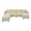  Canapé-lit modulaire en U avec siège de rangement beige-1995011899