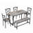 6-Piece Dining Set with Compact Design and Durable Steel Frame, Perfect for Kitchen and Living Room-1193217552
