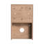 Meuble-lavabo mural de 36 po avec lavabo en céramique blanc, petites tablettes de rangement, porte à fermeture douce, rangement Kd, contreplaqué et meuble-lavabo élégant, système silencieux, esthétique à bord arrondi-1603409433