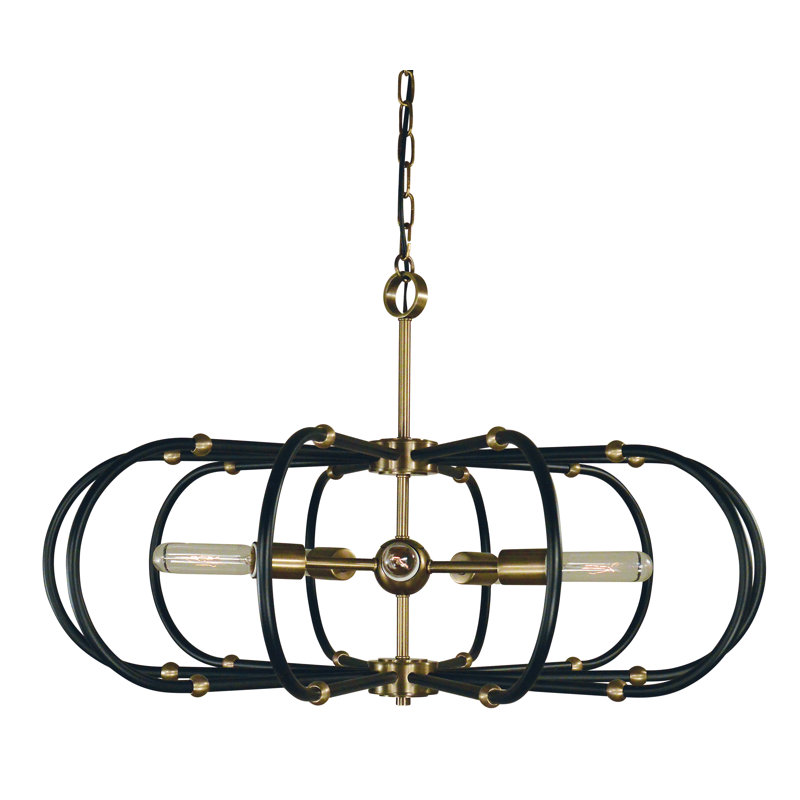 Lustre 5 lumières Kahlill par Everly Quinn, Nickel poli