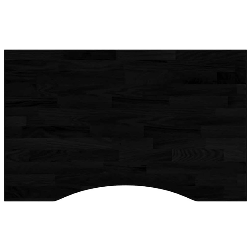 Plateau de bureau rectangulaire en bois de chêne massif, Noir, H 1 po x l 31,5 po x P 23,6 po