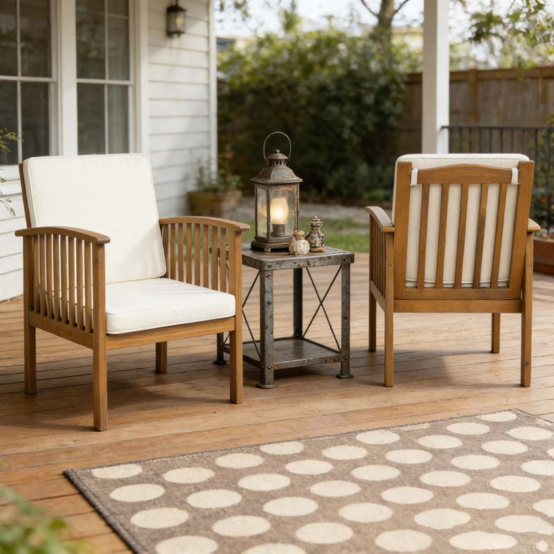 Ensemble de chaises de patio pour club, Crème, Grey