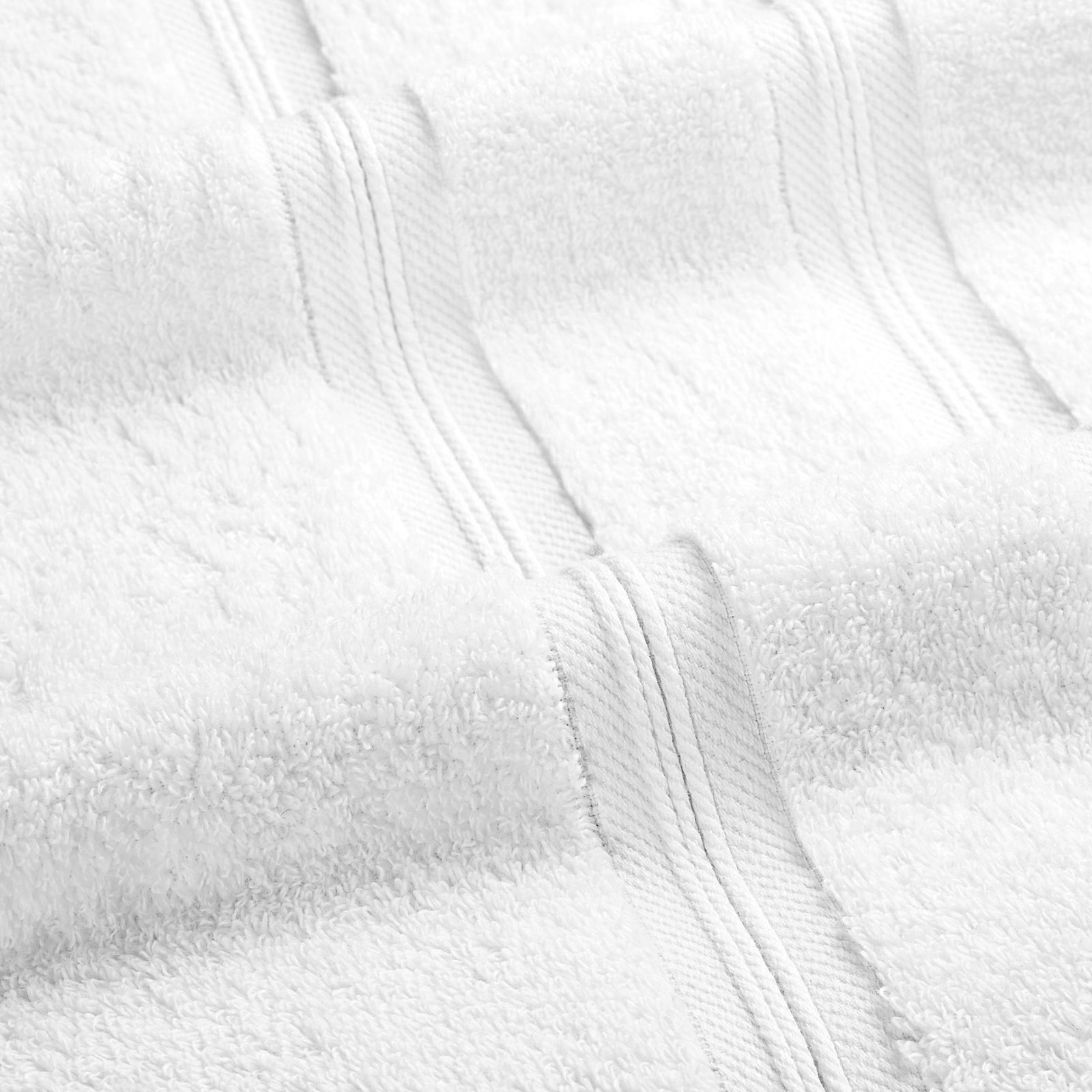 6-Piece Zero-Twist Quick-Dry Cotton Towel Set, White