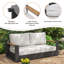 Causeuse de patio avec coussins