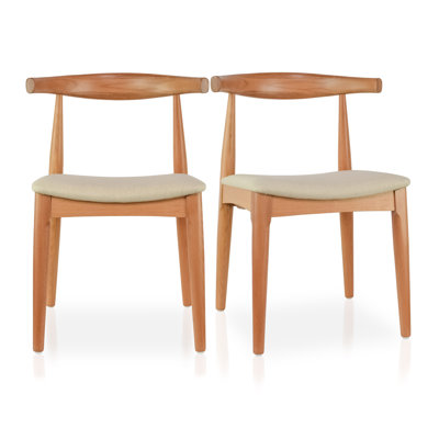 Clouser Faunsdale Dining Chair - Upholstered Fabric Slat Back Side Chair with Cushion Seat - Kitchen & Home Accent Chair