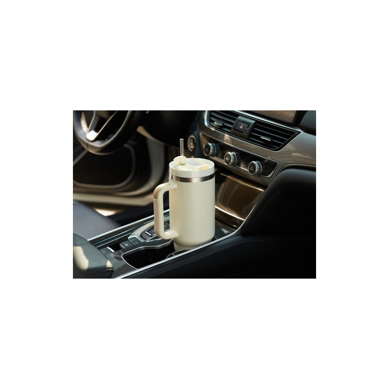 Kook 40 oz Gobelet de voyage en acier inoxydable, Blanc