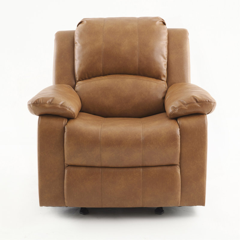 Fauteuil inclinable et oscillant en cuir Charlotte