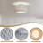 Handmade Rattan Flush Mount Ceiling Light With Fabric Shade, Boho Farmhouse Light Fixture For Bedroom Hallway-107608708