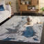 Tapis gris à motif abstrait Castrovinci-1755841157