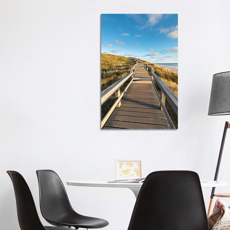 Boardwalk Along The Beach, Sylt, Schleswig-Holstein, Germany by Jan Becke - Wrapped Canvas Print