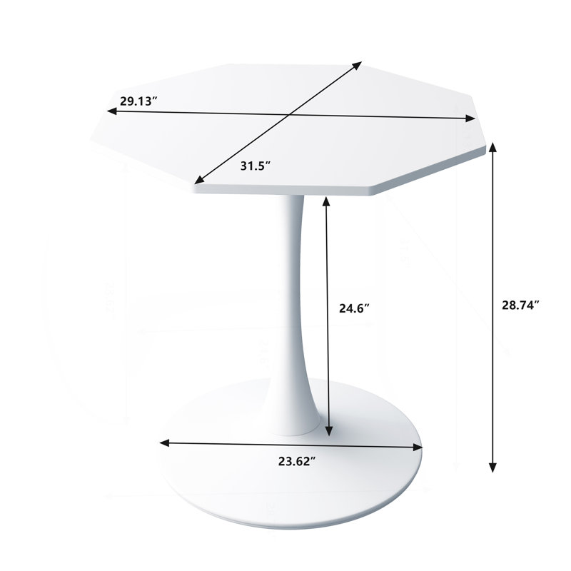31.50"Modern Octagonal Coffee Table With MDF Table Top