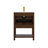 Aastha 25" Walnut Single Sink Bathroom Vanity with Solid Surface Composite Top-61495333