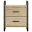40 cm W Galvanised Steel Bedside Table-1184283516