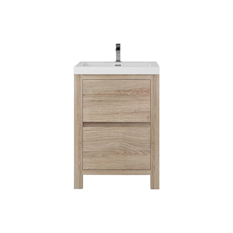 Meuble-lavabo simple 23,5 po avec plateau Laverock, Chêne blanc