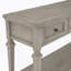 Console de style rétro classique avec trois tiroirs supérieurs et une tablette inférieure de style ouvert, facile à assembler (gris délavé)-164556039