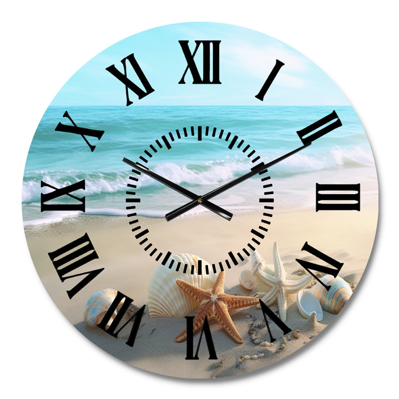 Horloge murale Coastal Seashore, Médium