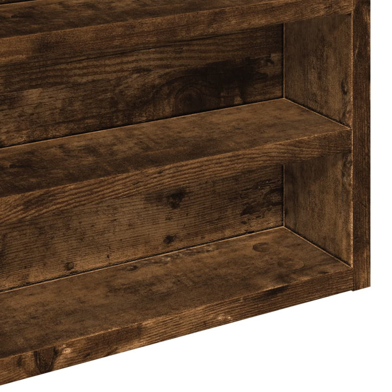 Roenick Floating Shelf, 58cm H x 60cm W x 8.5cm, Smoked Oak