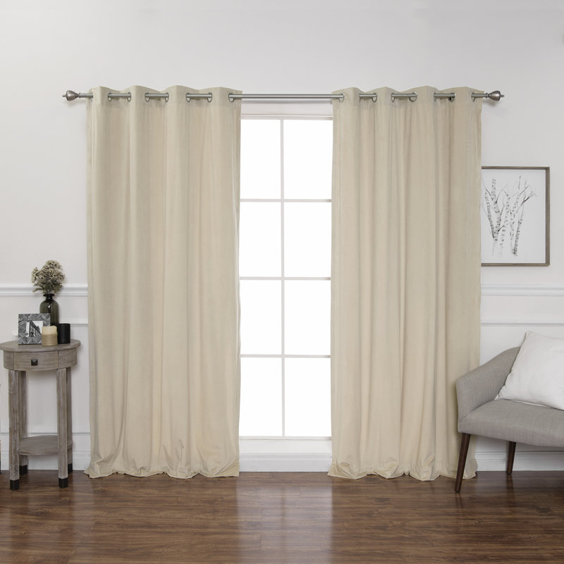 Blackout Single Curtain Panel, Beige, 52" W x 84" L