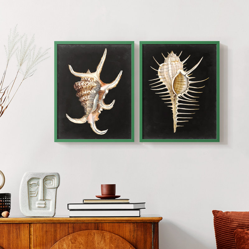 Araignée graphique - reproduction encadrée de qualité supérieure - prête à être accrochée - aucun clou requis - aucun clou requis