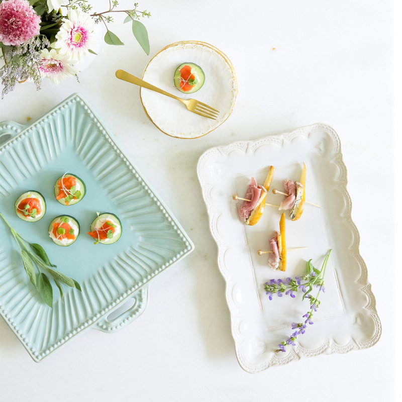Incanto Stoneware Platter, White