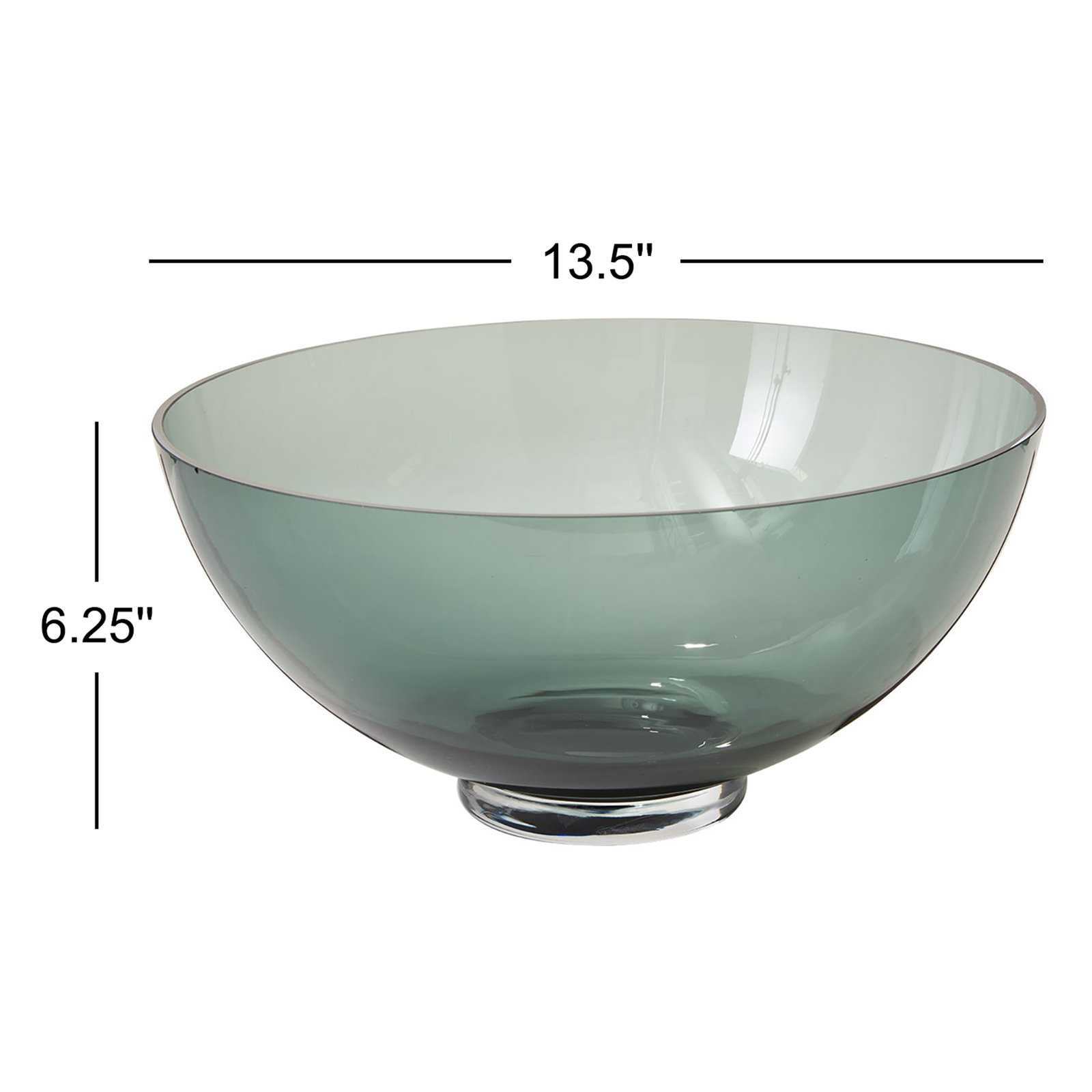 Angier Glass Serving Bowl, Green