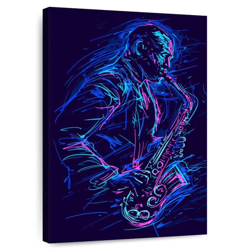 Abarca abstrait jazz, H 51 po x l 34 po