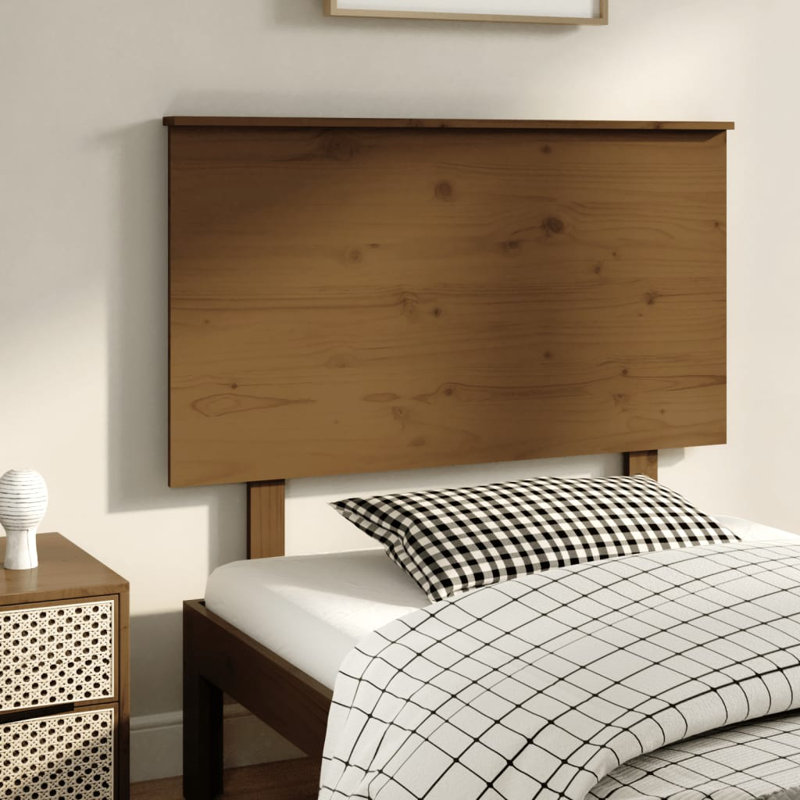 Piscitelli Solid Wood Super King (6') Headboard, Single (3'), Honey Brown