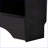 Corner Hall Tree with Shoe Bench, 4 Hooks &amp; Adjustable Shelf | Modern Minimalist | Black | Particle Board