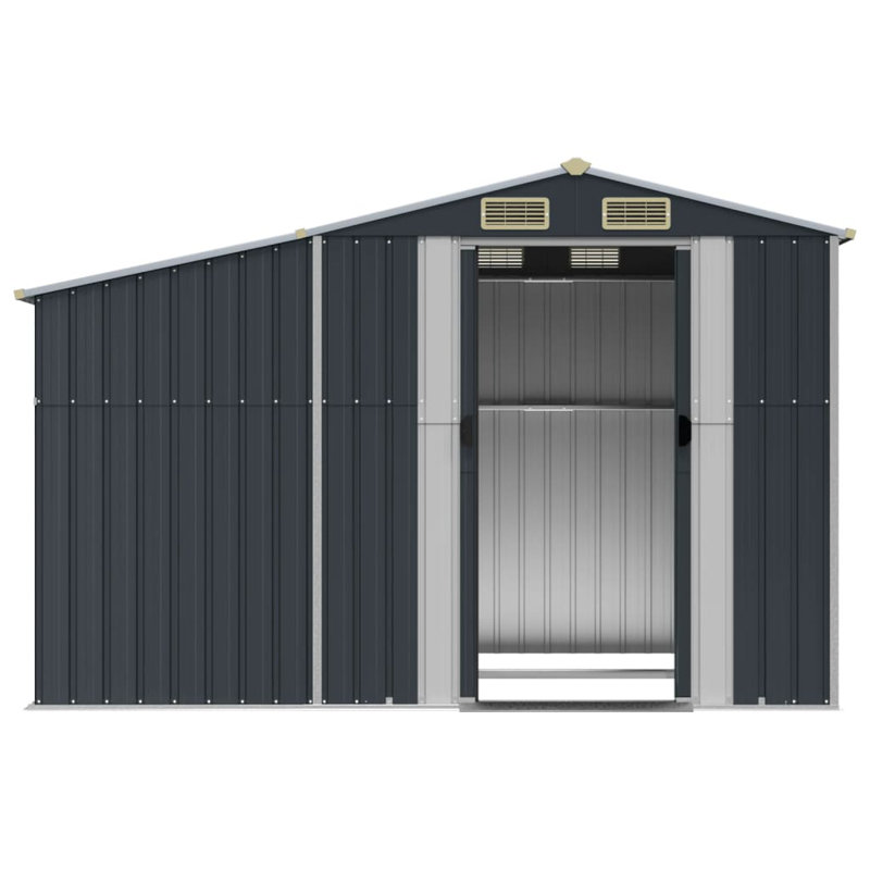 Brason Garden Shed 277x192.5x179 cm Galvanised Steel, Anthracite