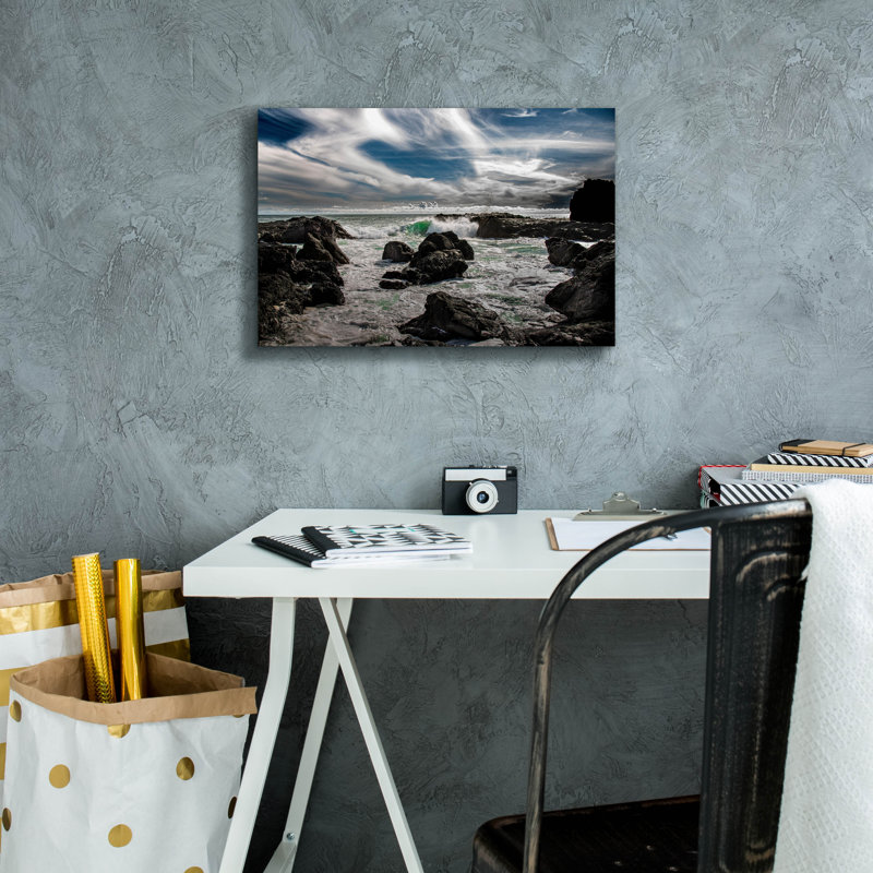 «Tide And Rock» par Verne Varona, reproduction d'art sur toile, H 12 po x l 18 po x P 0,75 po