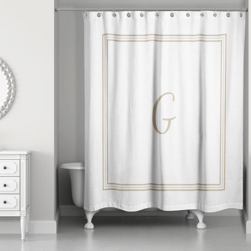Rideau de douche simple , G, Beige