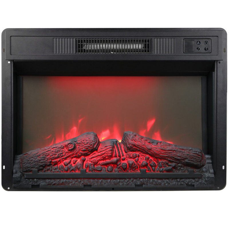  23'' W Electric Fireplace Insert with 6 Adjustable Color Flame