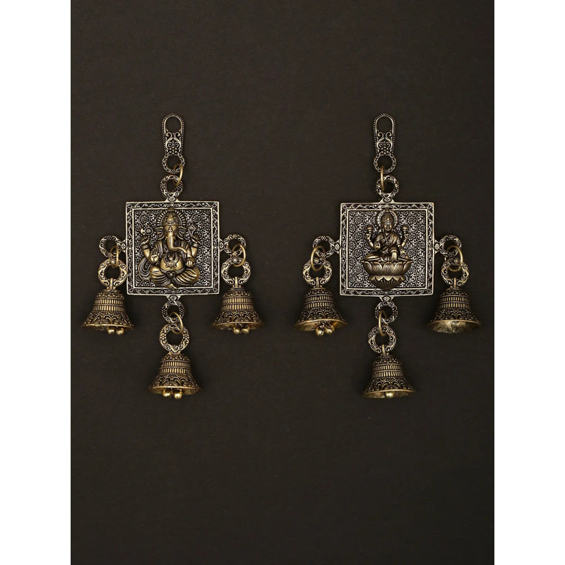 Paire de clochettes 6 pouces Ganesha Lakshmi