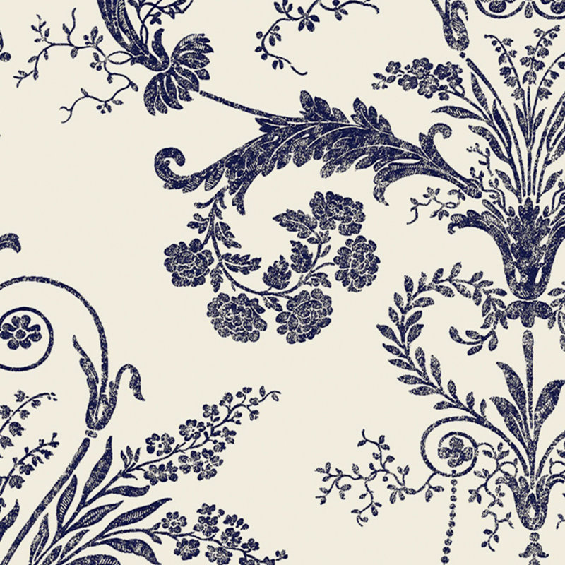 Rouleau de papier peint Laura Ashley Josette, Blanc cassé / minuit