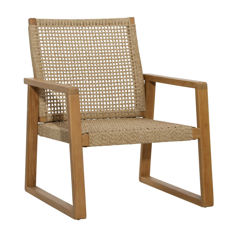 Chaise de patio en teck Makenlei