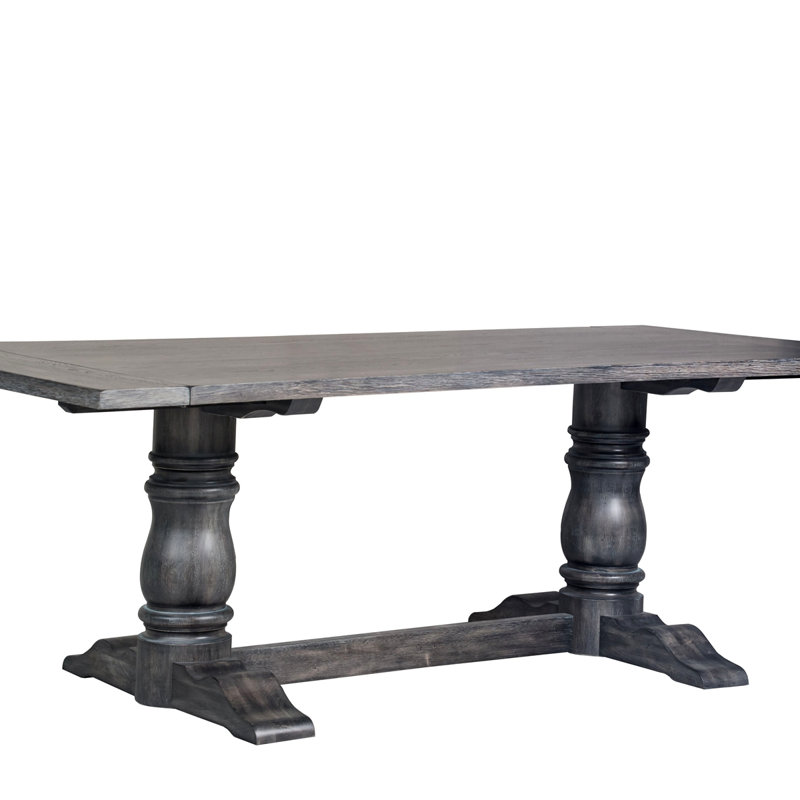 Alayda Solid Wood Dining Table, Gray