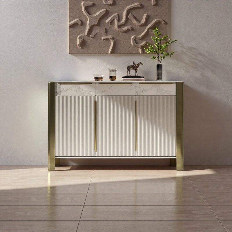 Earley, Cream/Grayish White/Gold, 43.3" H x 47.24" W x 13.78" D