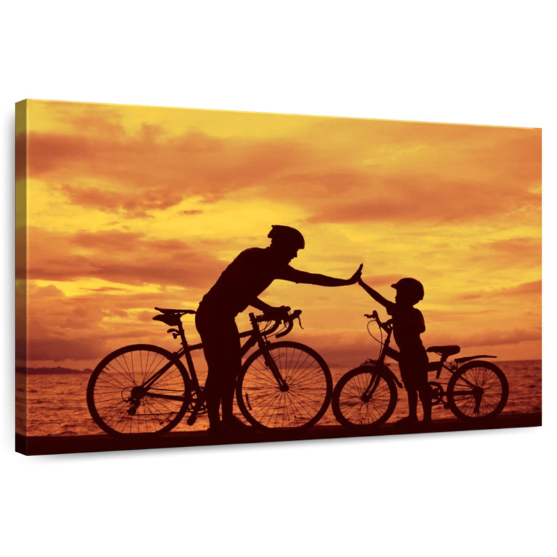Gillard Cycling Father And Son, 20" H x 30" W