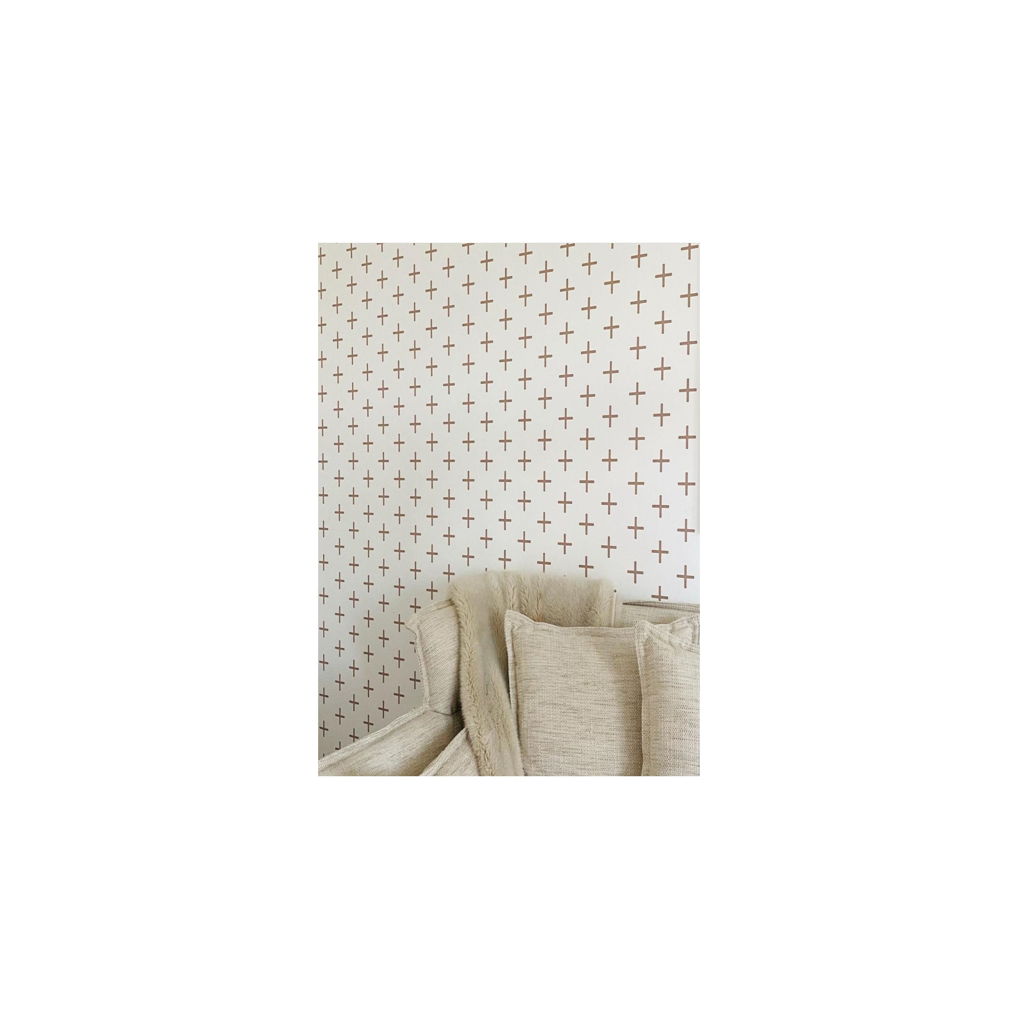 Mrs Paranjape Papers Modern Geometric Peel & Stick Wallpaper, Self-adhesive, Truly Taupe