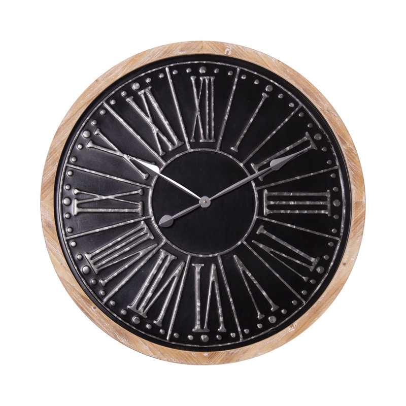 Très grande horloge murale 33 po