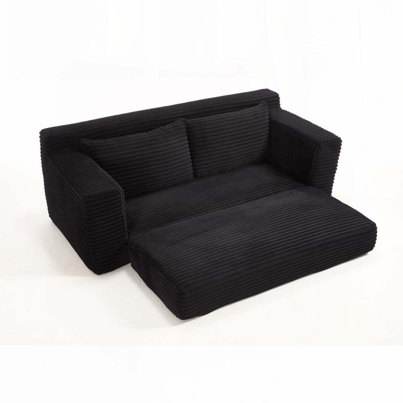 Canapé-lit 70,8 po, Noir