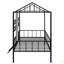 Structure de lit en métal pour lit simple avec support à lattes sans sommier