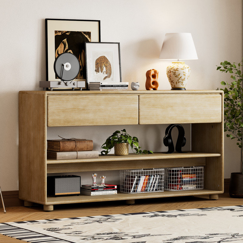 Console de 58 po, Bois naturel délavé