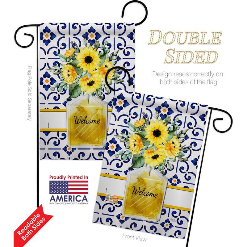 Double Sided 18.5'' H x 13'' W Polyester Flag Set