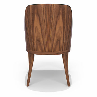 Aglaures 17.7 " H Leather Upholstered Solid Wood Armchair