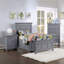 Table de chevet en bois massif de style transitionnel 1pc Table de chevet seulement Mobilier de chambre à coucher Table de chevet Boutons ronds 3 tiroirs-1133964606