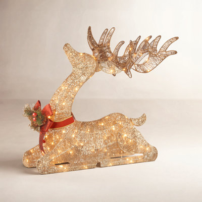 The Holiday Aisle® 31" Lighted Resting Reindeer