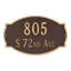 Plaque d’adresse murale sur 2 lignes Cambridge-729091927-729091916