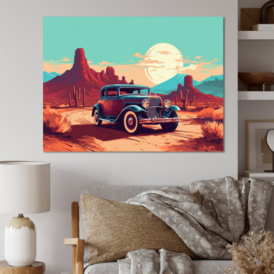 «Old American Car In Nevada V», reproduction sur toile
