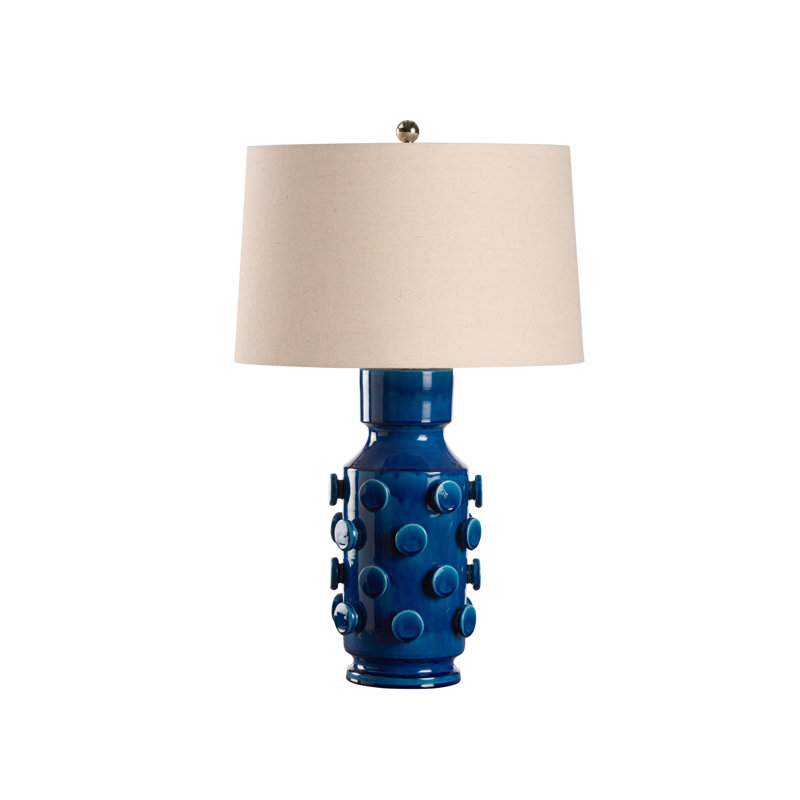Ungaro Table Lamp, Dark Natural, Blue